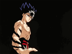 Hiei Black Fire Power GIF