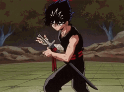Hiei Ghost Fighter Shining Sword GIF