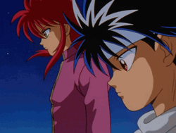 Hiei Youko Kurama Serious Talk GIF