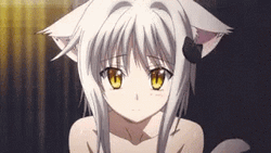 High School DxD Koneko Shocked Blush GIF