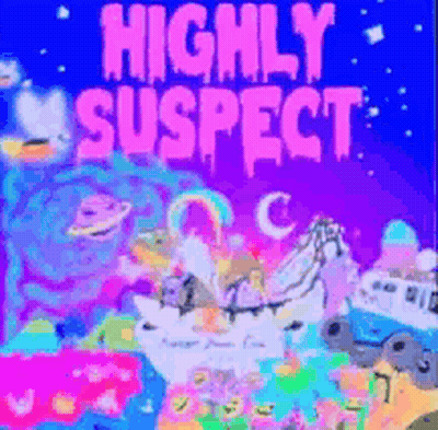 Highly Suspect Book Cover With Unicorn GIF
