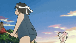 Highschool Of The Dead Wierd Action With The Broom GIF