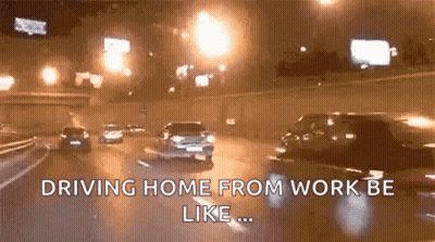 Highway Cars Driving Home From Work Be Like At Night GIF