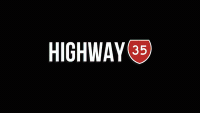 Highway In Rainbow Colors On Black Background GIF