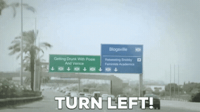Highway Sign Saying Turn Left GIF