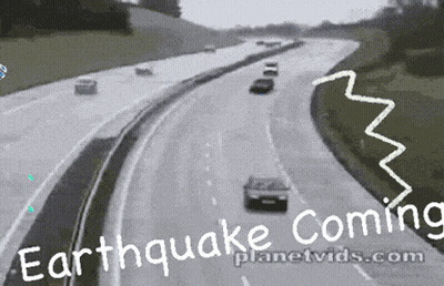 Highway With Cars Earthquake Coming GIF