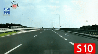 Highway With S10 Sign GIF