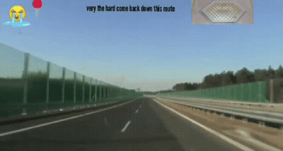 Highway With Words Very The Hard Come Back Down This Route GIF