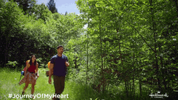 Hiking Couple Walking Calmly GIF