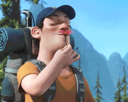 Hiking In Mountain Smelling Wild Flower GIF