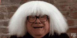 Hilarious Danny Devito Silver Wig GIF
