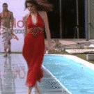 Hilarious Fashion Show Water Falling Splash GIF