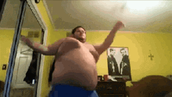 Hilarious Fat Man Dancing GIF