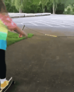 Hilarious Girl Skateboard Fall GIF