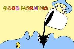Hilarious Good Morning Coffee Comatose GIF