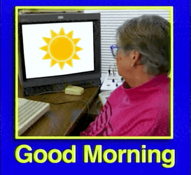 Hilarious Good Morning Grumpy Grandma GIF | GIFDB.com