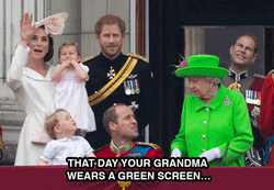 Hilarious Grandma Wearing Green Screen  GIF