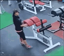 Hilarious Gym Newbie Work Out Mishap GIF