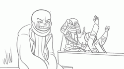 Hilarious Ink Sans And Sans Moment GIF