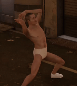 Hilarious Japanese Guy Dancing Ickey Shuffle GIF