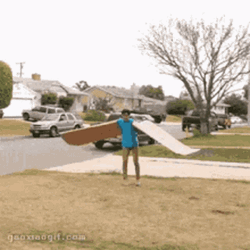 Hilarious Kid Carton Wings Flying GIF