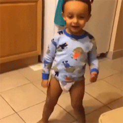 HIlarious Kid Happy Dancing Moves GIF