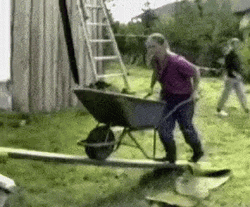 Hilarious Man Gardening