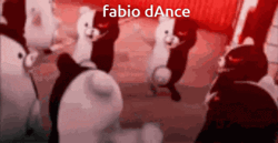 Hilarious Monokuma Fabio Mob Dance Meme GIF