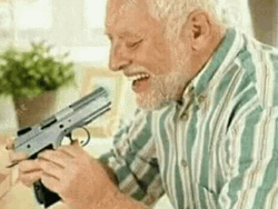 Hilarious Old Guy Shoot Me GIF