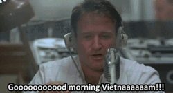 Hilarious Robin Williams Good Morning Vietnam GIF