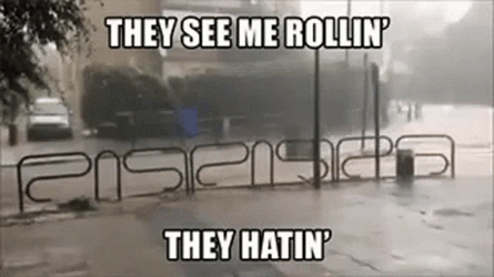 Hilarious Rolling Trash Bin They See Me Rollin GIF