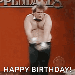 Hilarious Sexy Birthday Dance Chris Farley GIF