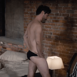 Hilarious Shoresy Walking In Undies GIF