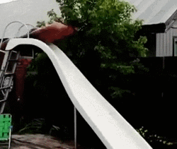 Hilarious Waterslide Fail Meme  GIF