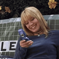 Hilary Duff Sending Text Message