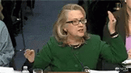 Hillary Clinton Angry Speaking GIF