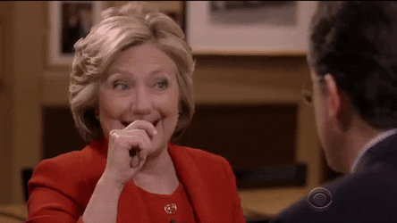 Hillary Clinton Cracking Up GIF