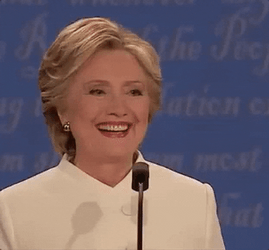Hillary Clinton Grinning GIF