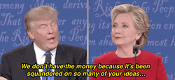 Hillary Clinton Having A Debate With Donald Trump GIF