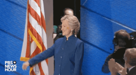 Hillary Clinton Hugging Barack Obama GIF