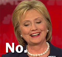 Hillary Clinton No Way Head Shake GIF