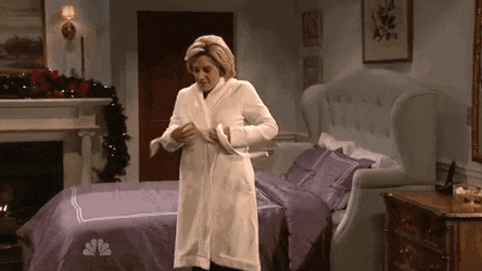 Hillary Clinton Removing Her Robe GIF