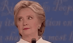 Hillary Clinton Scary Stare GIF