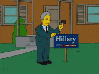 Hillary Clinton Signage GIF