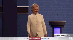 Hillary Clinton Waving To The Audience GIF