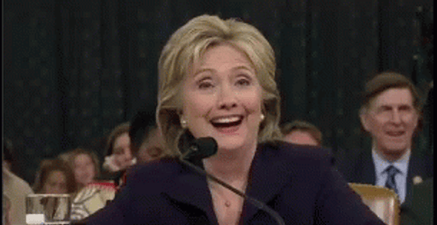 Hillary Laughs Out Loud GIF