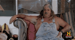 Hillbilly  Bruce Mitchel In Overalls GIF