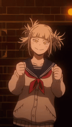 Himiko Toga Up Down Arms While Standing GIF