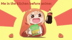  Himouto! Umaru-Chan Showing Her Coke GIF