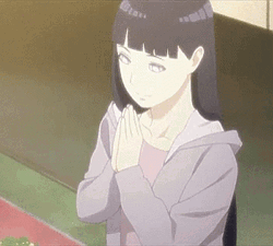 Hinata Hyuga Praying Before Eating  GIF
